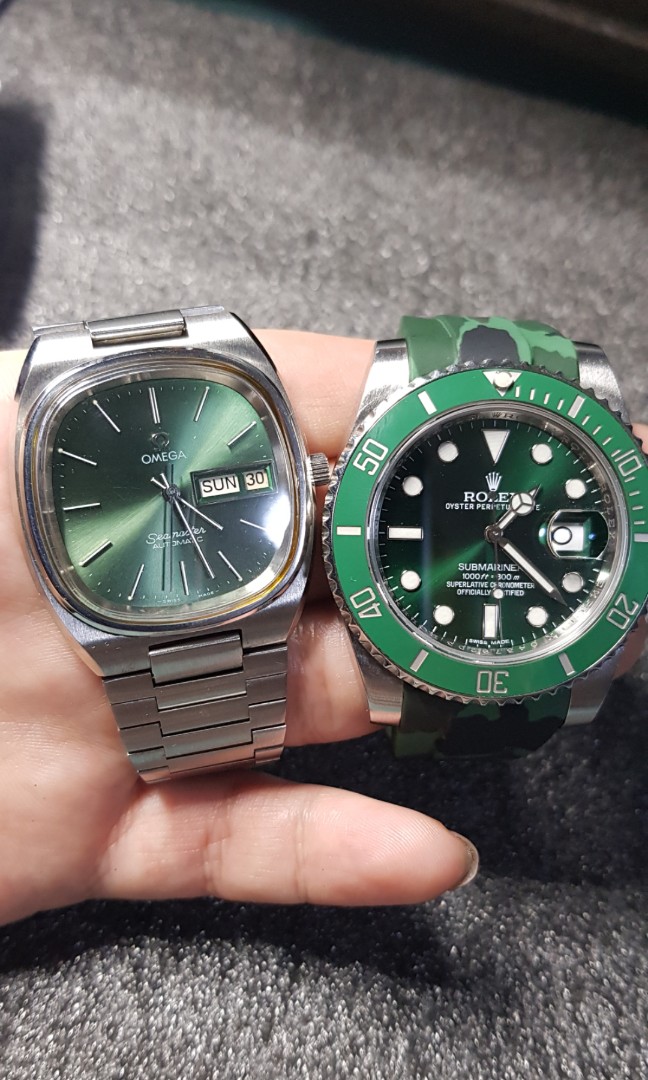 omega watch green