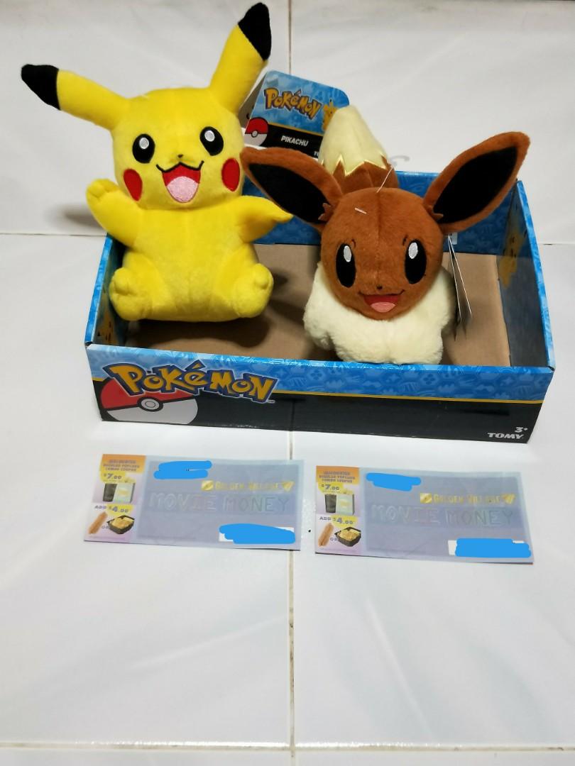 Pokemon Pikachu And Eevee And 2 Pieces Golden Village Movie