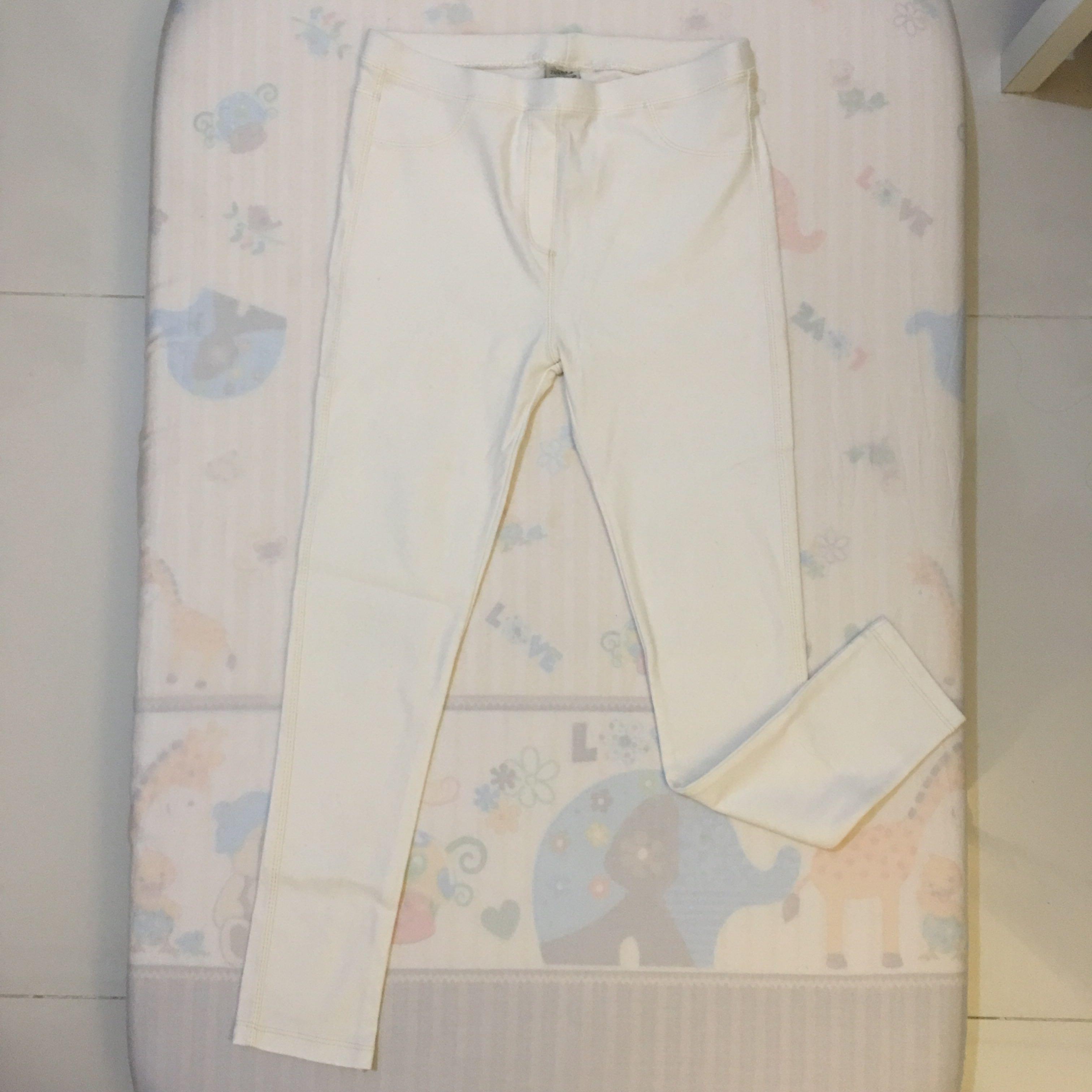 white jeggings zara