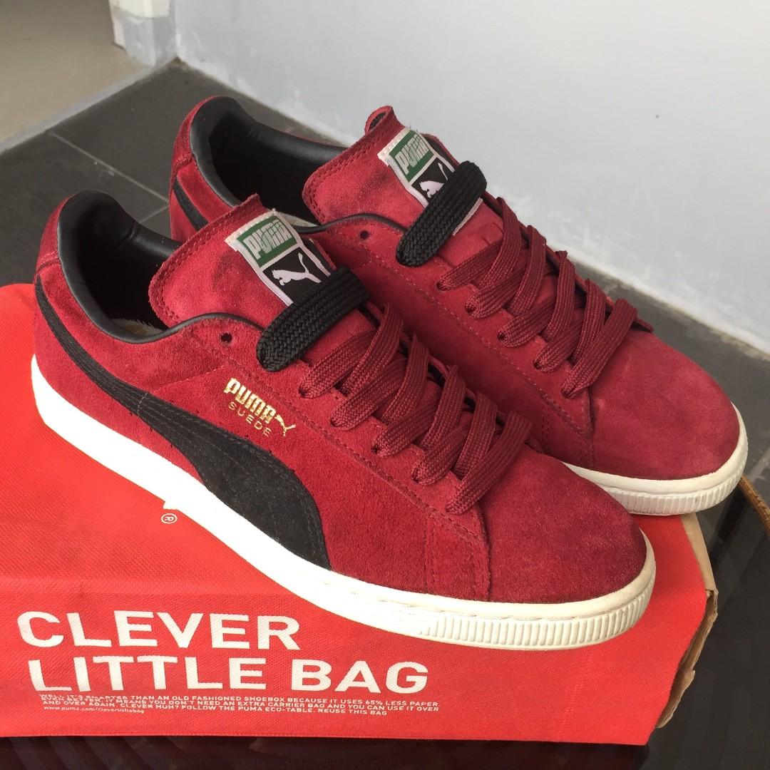 Puma suede pomegranate shop