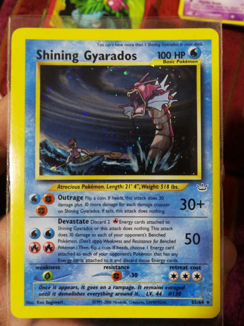 Shining Gyarados Pokemon Card Hobbies Toys Toys Games On Carousell