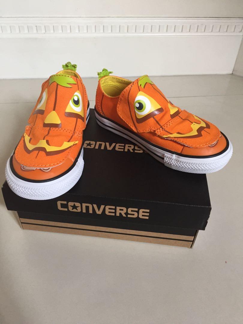 orange baby converse