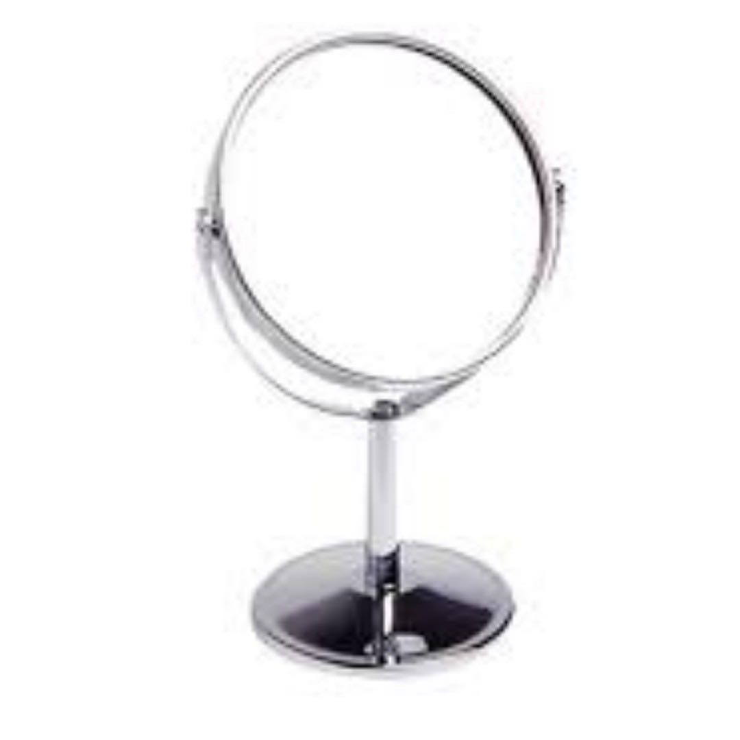 Uper Quality Mini Full Metal Double Faced Small Desktop Vanity Mirror Portable Makeup Carry On Round