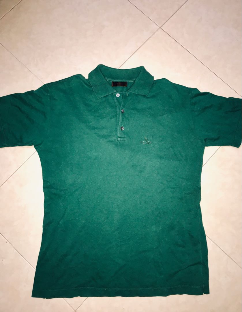 Vintage Fendi Polo, Men's Fashion, Tops 