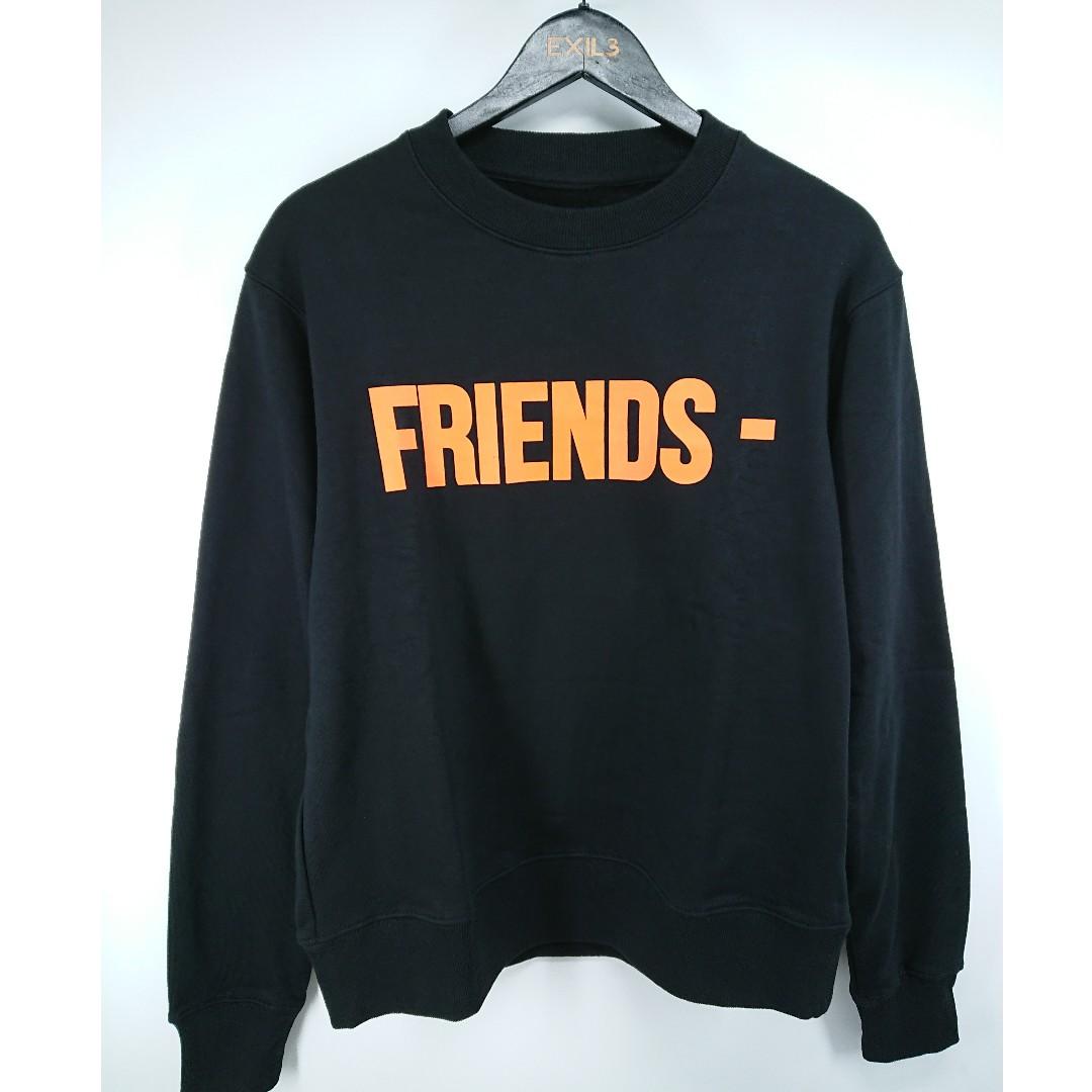 vlone orange friends hoodie