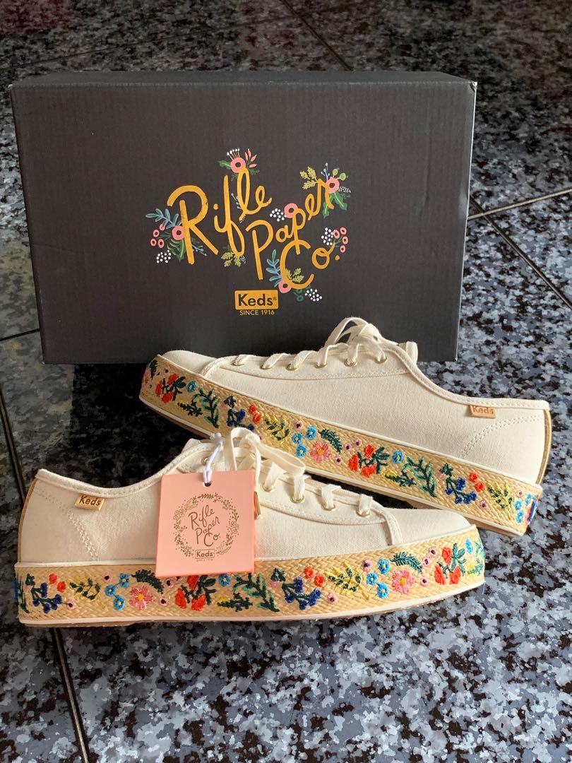 Women s Keds x Rifle Paper Co Embroidered Women s Fashion Footwear Sneakers on Carousell