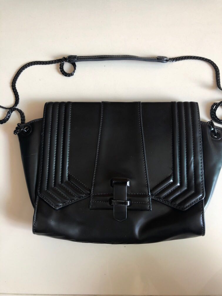 zara leather cross body bag