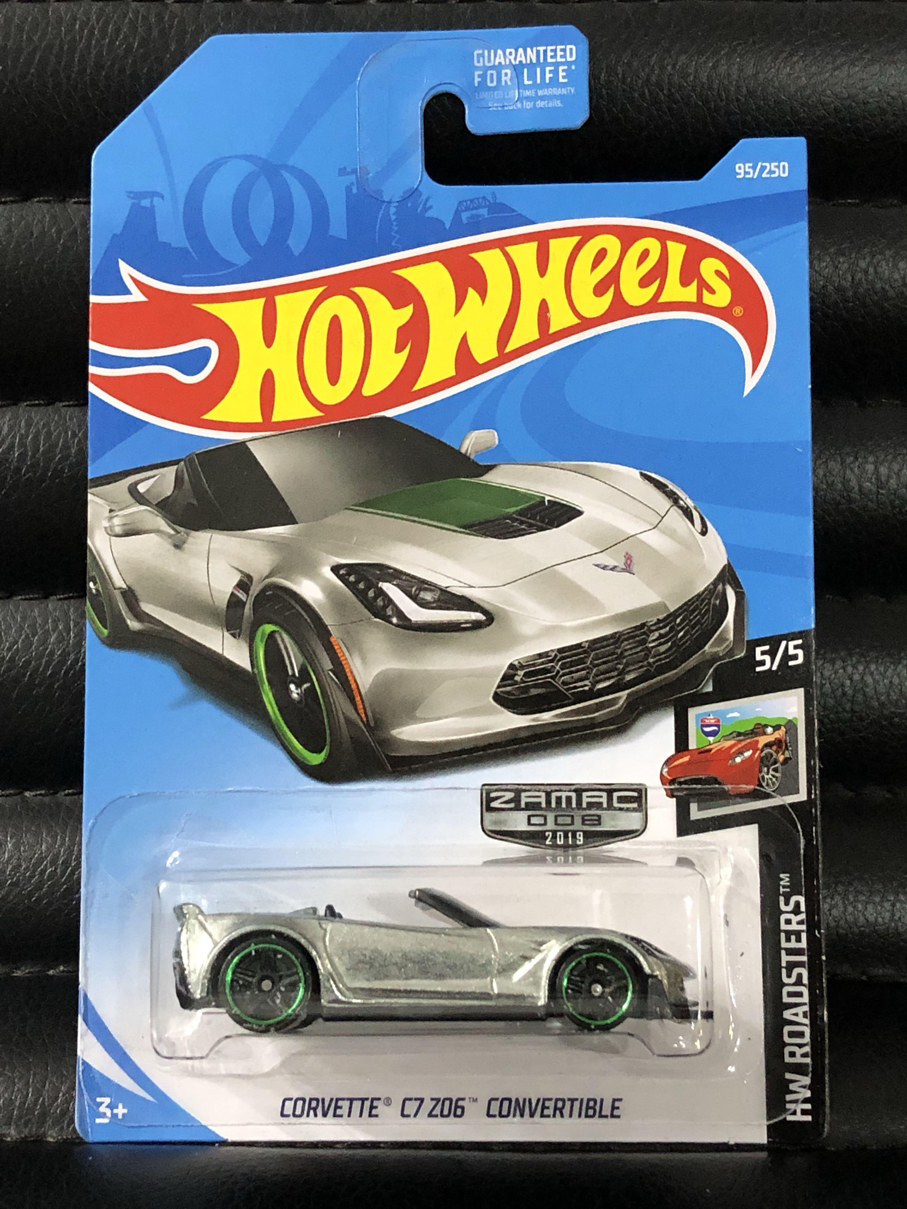 008 Hot Wheels 2019 Zamac Corvette C7 Z06 Convertible Hobbies