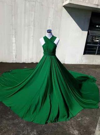 Green Prenup Gown Rent