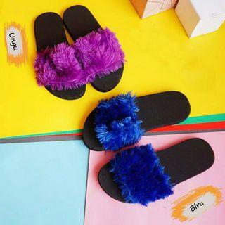 Sendal sandal spons selop fur
