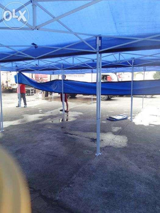 3x9m Foldable Tent Long Table Party Event Retractable Canopy Shed (Category: Hiking & Camping) located in Malabon City. Submitted by gerardyanzon (Listing ID 238459615, Image 3). Description: Foldable Tent Folding Canopy Long Table Tiangge Garage Rainproof Retractable Gazebo Roofing is made of high-grade water resistant thick polyrubber canvas material and not made of low quality coated sack. Frames & Braces are made of heavy-duty lightweight WHI