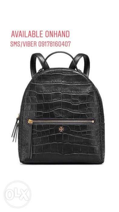 tory burch croc embossed mini backpack