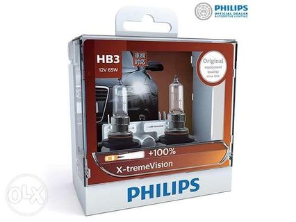 Philips Xtreme Vision Plus 100 H11 HB3 9005 HB4 9006 Halogen Bulb