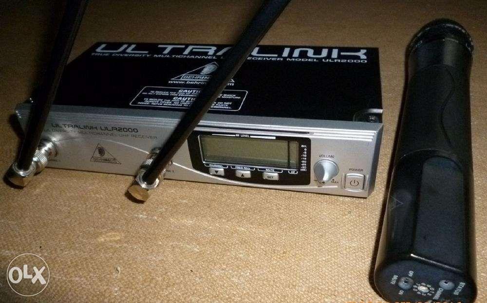 Professional wireless mic Behringer Ultralink ULM2000 (Category: Other Audio Equipment) located in Antipolo. Submitted by 09356575696 (Listing ID 238483830, Image 2). Description: ULTRALINK-ULM2000 UHF Receiver & Microphone Specs: True diversity Frequency range = 794 to 810MHz Receiving frequencies = 320 frequencies,btw 798.1 - 805.9MHz Range = 100meters (nominal) under optimal environmental conditions Audio Frequency Characteristics Noise Reduct