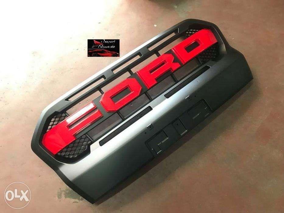 Ford Ranger Raptor Redr Grill 2015 to 2021 Ford Ranger with red logo Front Raptor Grill Xls, Car ...