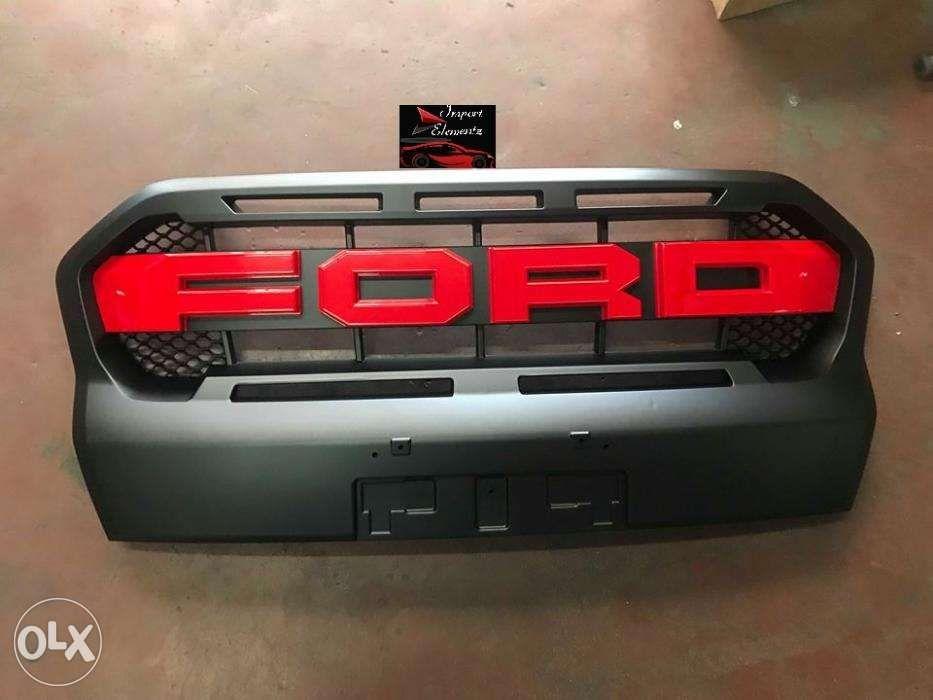 Ford Ranger Raptor Redr Grill 2015 to 2021 Ford Ranger with red logo Front Raptor Grill Xls, Car ...