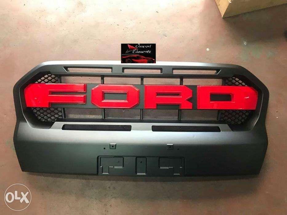 Ford Ranger Raptor Redr Grill 2015 to 2021 Ford Ranger with red logo Front Raptor Grill Xls, Car ...