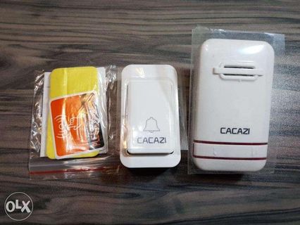No Battery Needed Brand New Cacazi V027 Wireless Doorbell White