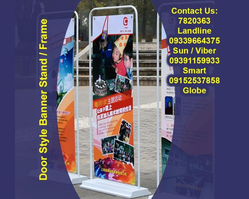 Door Frame Type Banner Stand Standee Steel Indoor Water Tank