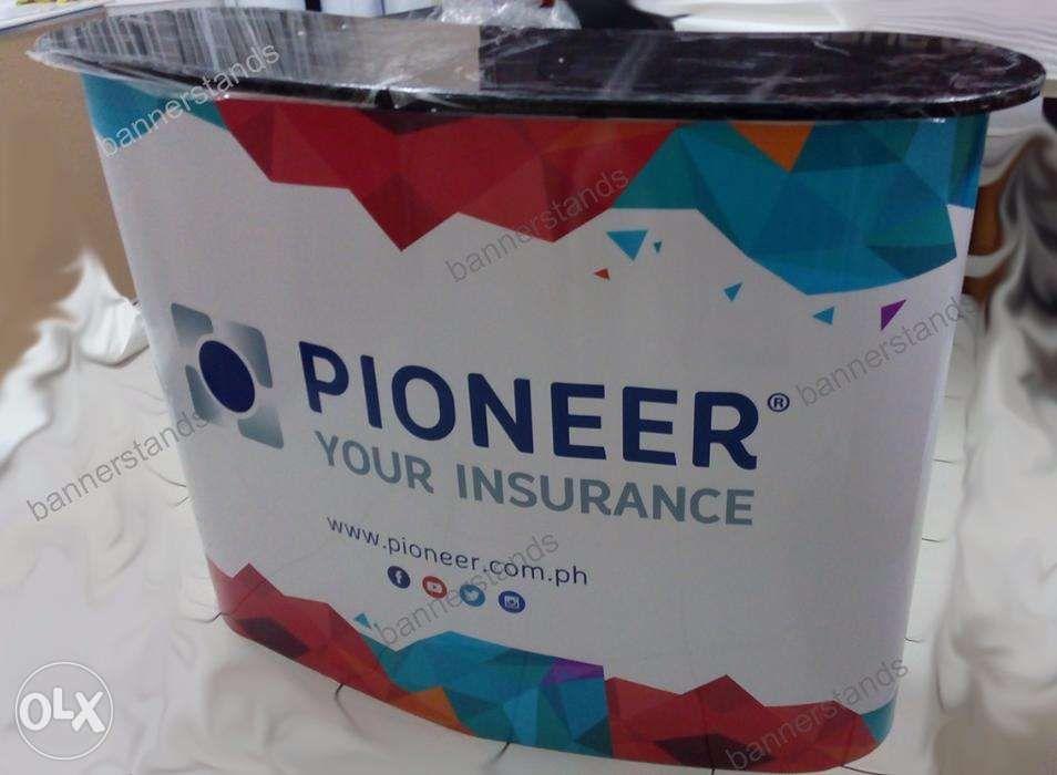 Sampling Desk Premium Pop Up Desk Table Portable Counter Exhibit Sampling Booth ...