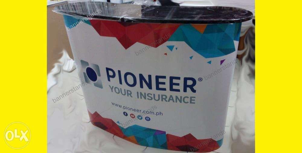 Sampling Desk Premium Pop Up Desk Table Portable Counter Exhibit Sampling Booth ...