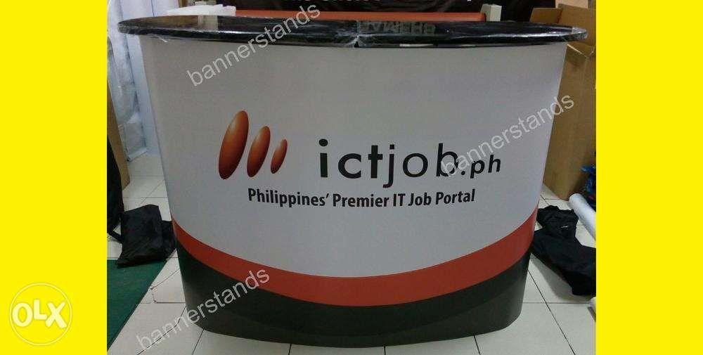 Sampling Desk Premium Pop Up Desk Table Portable Counter Exhibit Sampling Booth ...