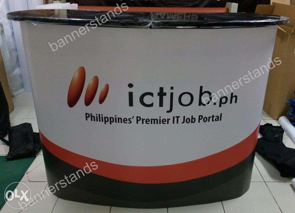 Premium Pop Up Desk Table Portable Counter Exhibit Sampling Booth ...