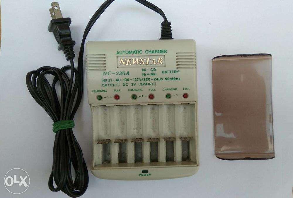 Automatic Battery Charger (Category: Chargers) located in Manila. Submitted by magicgerry (Listing ID 238502666, Image 2). Description: Automatic Battery Charger for AA or AAA, Ni-CD or Ni-MH (13w) (P705.00) > Input: AC 100-127v/220-240v 50/60Hz > Output: DC 3V (3 Pairs) > Battery Type: AA/500mAh - 2-4 hrs AA/700mAh - 5-7 hrs AA/900mAh - 6-8 hrs AA/1200mAh - 8-10 hrs AA/1800mAh - 17-19 hrs AAA/200mAh - 2-4 hrs AAA/270mAh - 3-5 hrs AAa/3800mAh - 5