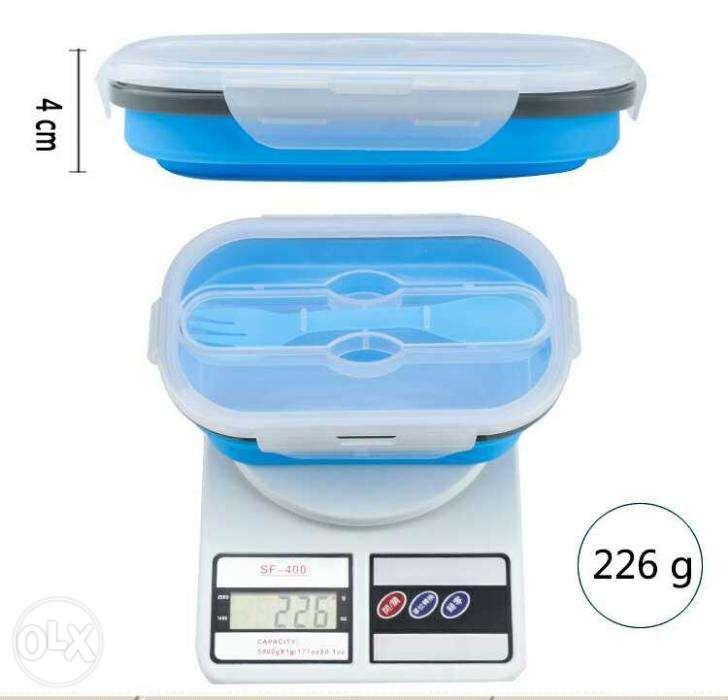 Collapsible Silicone Lunch Box with Spork 1 Liter (Category: Storage Boxes & Baskets) located in Cavite. Submitted by herorganicbeauty (Listing ID 238504604, Image 3). Description: Say NO to Plastic! AVOID SINGLE-USE PLASTIC PRODUCTS! Product Descriptions: Eco Friendly: a wonder reusable lunch box environmentally friendly that helps you avoid lots of unnecessary plastic waste from using disposable plastic, paper or styro boxes. Save money with th