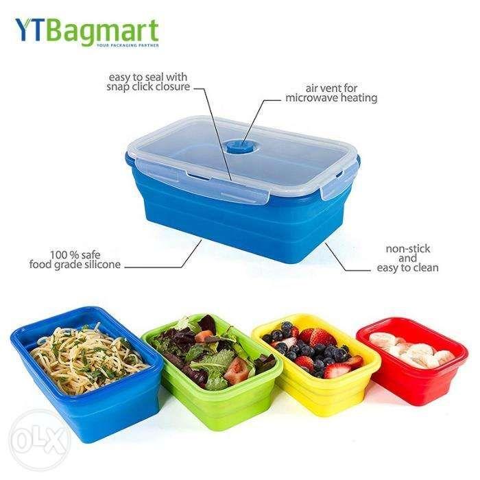 350ml Collapsible Silicone Food Container Rectangle (Category: Storage Boxes & Baskets) located in Cavite. Submitted by herorganicbeauty (Listing ID 238504634, Image 3). Description: Say NO to Plastic!AVOID SINGLE-USE PLASTIC PRODUCTS! Product Descriptions: Eco Friendly: a wonder reusable lunch box environmentally friendly that helps you avoid lots of unnecessary plastic waste from using disposable plastic, paper or styro boxes EXCELLENT QUALITY: