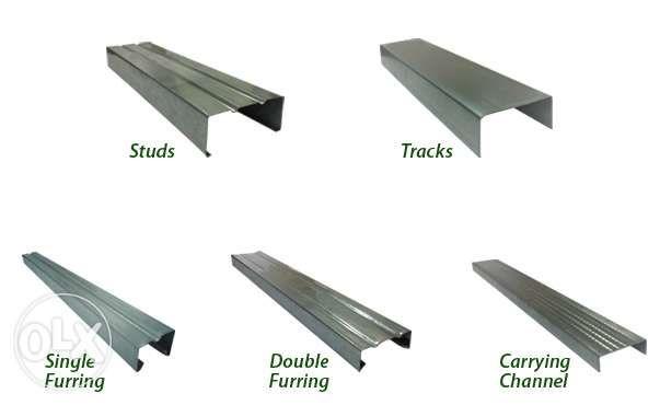  Metal  Furring  Studs  Wall Angle Carrying Channel Tracks 