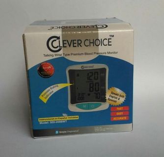 Cleverchoice Digital Talking Wrist Blood Pressure BP Monitor SDI2086WT