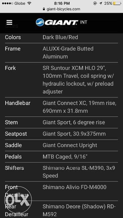 giant talon 4 size guide