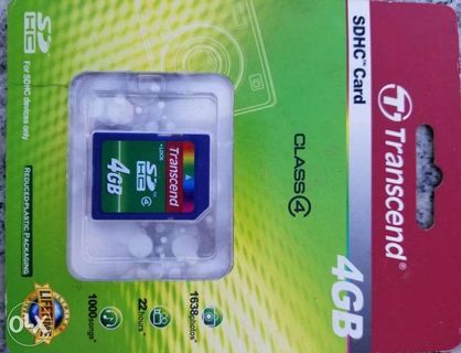 Transcend 4gb sd card from Usa