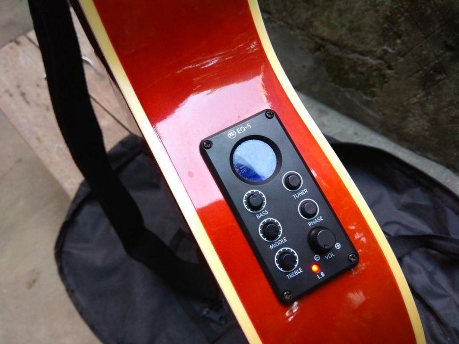 Authentic original RJ acoustic electric Guitar with built in tuner