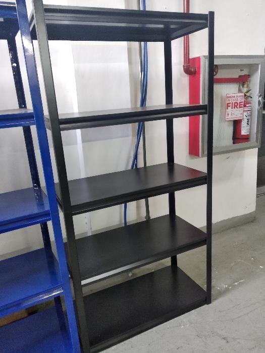adjustable steel rack color customized boltless rack steel shelf (Category: Office Furniture & Fixtures) located in Valenzuela. Submitted by championfinetooling (Listing ID 238516744, Image 2). Description: adjustable custom color color: red, blue, green, orange, violet, flat black, white, gray, etc. boltless rack 5 layer brand new 18 inches x 36 inches x 72 inches - P 5,900.00 18 inches x 48 inches x 72 inches - P 7,100.00 powder coated in stock