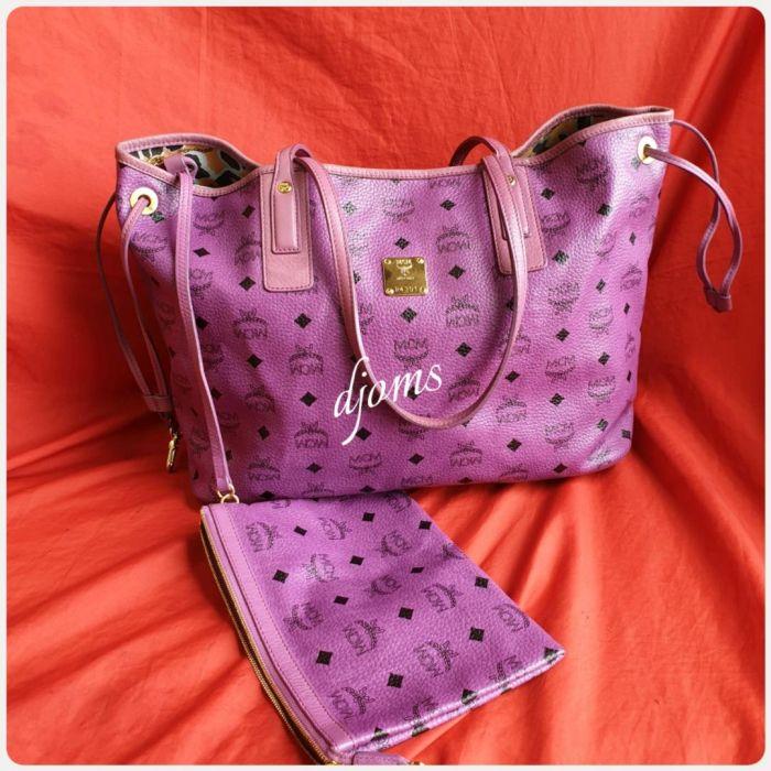 purple mcm purse