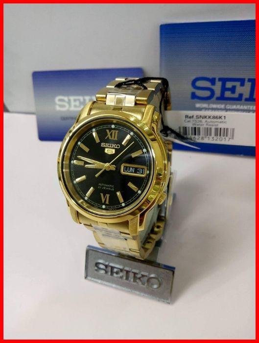 ORIGINAL Seiko 5 Gold Plated Black Dial UNISEX Automatic Watch, Men's  Fashion, Watches & Accessories, Watches on Carousell