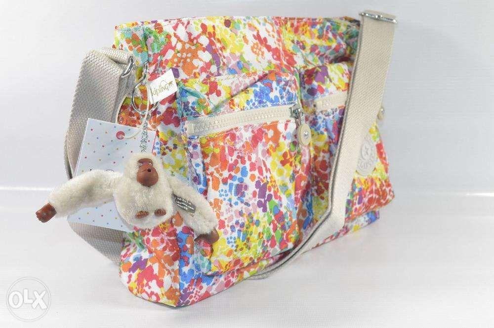 ORIGINAL Kipling Coralie Print Color Burst Bright Crossbody Bag, Women