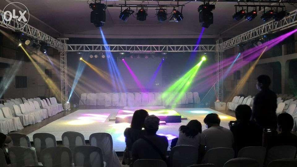 Lights and Sounds Stage LED Wall Live Feed Sound System Rental