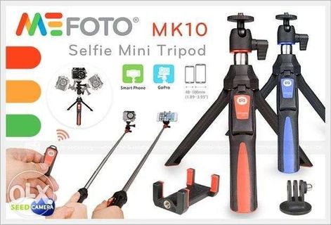 Original MeFoto MK10 2 in 1 Portable Selfie Stick with Mini Tripod