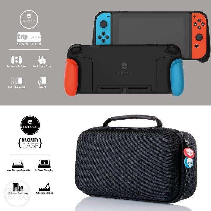 Skull and Co Snap and Trigger Grips for Nintendo Switch (Category: Nintendo) located in Manila. Submitted by techsmartph (Listing ID 238526733, Image 3). Description: Colors: Red & Blue, Gray, Yellow, Double Blue, Double Red, Mario Red, Splatoon • A Replaceable Grip Set : a pair of SnapGrip and a pair of TriggerGrip; • Made of hard PC (polycarbonate) with texture on the surface; • SnapGrip: a basic set for the most games and average hand size; • 