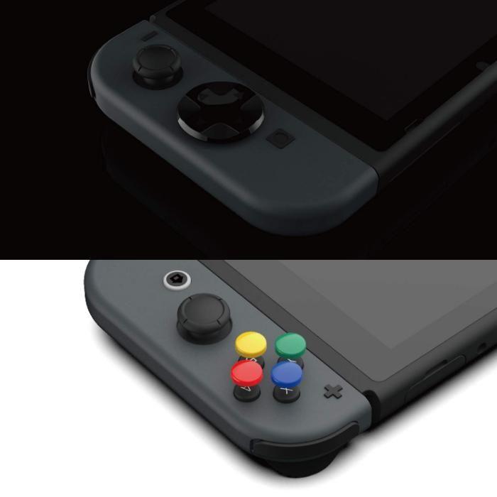 Skull and Co DPad Button Cap Set for Nintendo Switch Joycon (Category: Nintendo) located in Manila. Submitted by techsmartph (Listing ID 238526988, Image 3). Description: • Patented Design: Specifically design for Nintendo Switch Joy-Con (NOT for Pro Controller). • A Set of 3 different pairs: 1 Cross D-Pad, 1 Circular D-Pad & 2 sets for Button Caps • Protection: Prevent original joystick caps from corrosion and spalling • Comfortable Grip: Made o