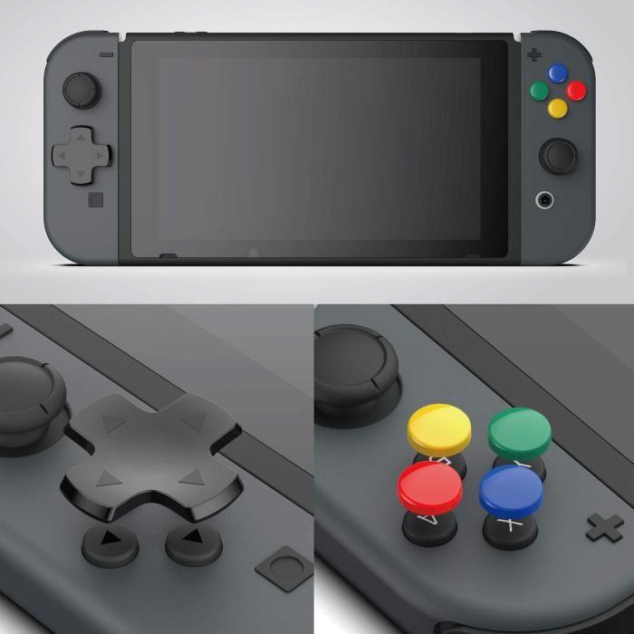 Skull and Co DPad Button Cap Set for Nintendo Switch Joycon (Category: Nintendo) located in Manila. Submitted by techsmartph (Listing ID 238526988, Image 2). Description: • Patented Design: Specifically design for Nintendo Switch Joy-Con (NOT for Pro Controller). • A Set of 3 different pairs: 1 Cross D-Pad, 1 Circular D-Pad & 2 sets for Button Caps • Protection: Prevent original joystick caps from corrosion and spalling • Comfortable Grip: Made o