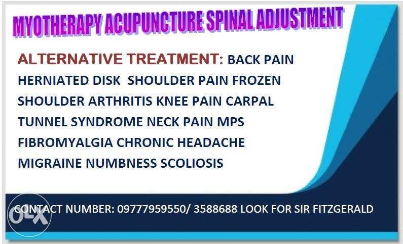 Acupuncture spinal massage myotherapy and bone setting alignment