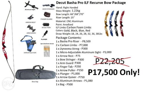 Archery Decut Basha Pro Recurve bow package
