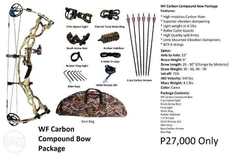 Archery WF Carbon Compound Bow Package
