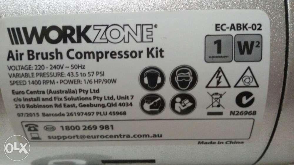 Workzone airbrush compressor kit ECABK02 90watts 230V brandnew