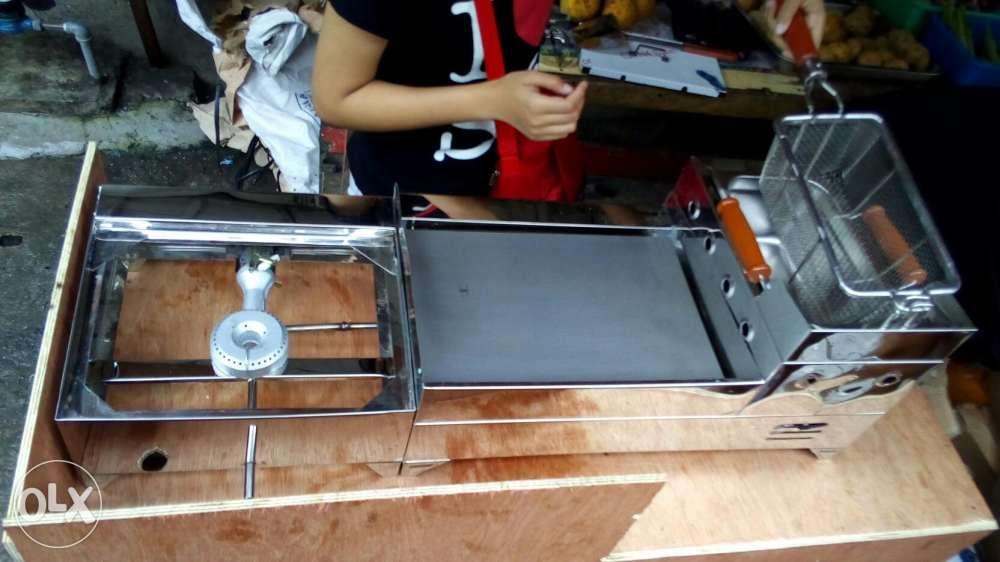 Non Stick 3 in 1 Burger Grill Steamer Deep Fryer, Furniture & Home