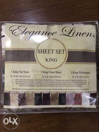 brand new king size bed sheet set